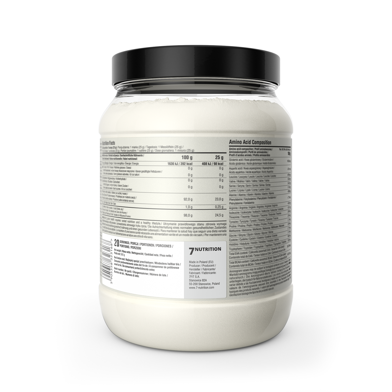 7Nutrition Egg Protein Isolate 500g Natural