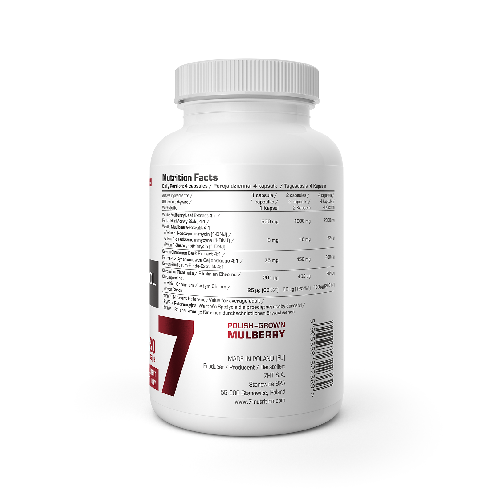 7Nutrition Glutamine Max 120vcaps
