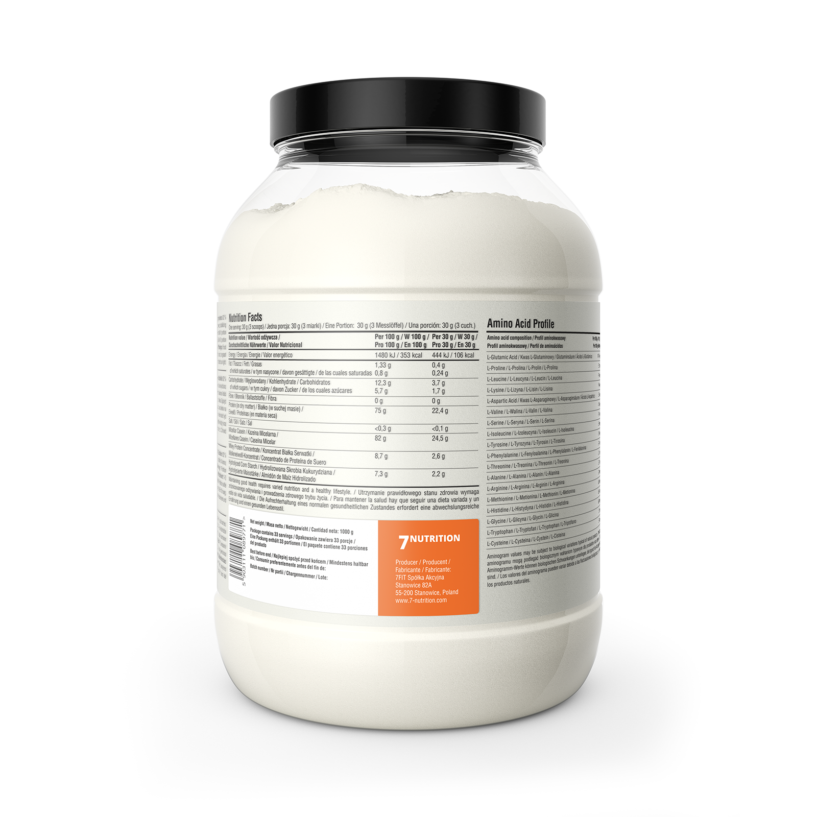 7Nutrition Micellar Casein 100% 1000g