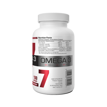 7NUTRITION OMEGA 3 D3 + K2 - 180 softgels