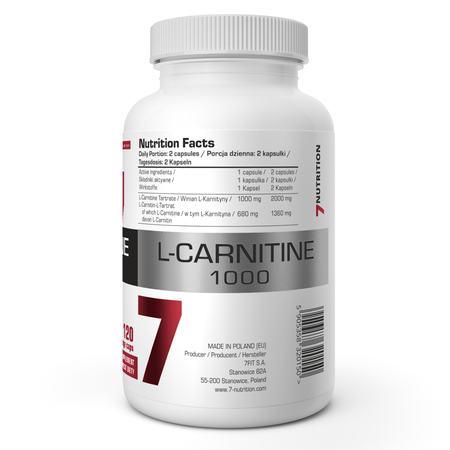 7Nutrition L-CARNITINE 1000 - 120 vege caps