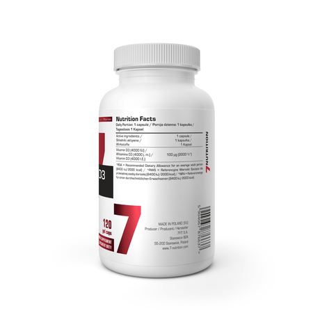 7Nutrition Vitamin D3 4000 -120 gel caps